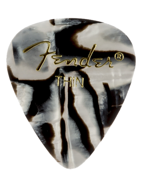 Fender® 351 Graphic Zebra Uñetas Celuloide Calibre: Thin | 12 Unidades