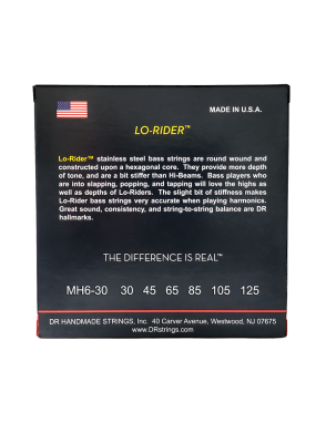 DR LO-RIDER™ MH6-130 Cuerdas Bajo Eléctrico 6 Cuerdas 30-130 Medium