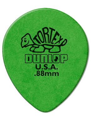 Dunlop® 413 Uñetas Tortex® TearDrop Calibre: .88mm Verde | 72 Unidades
