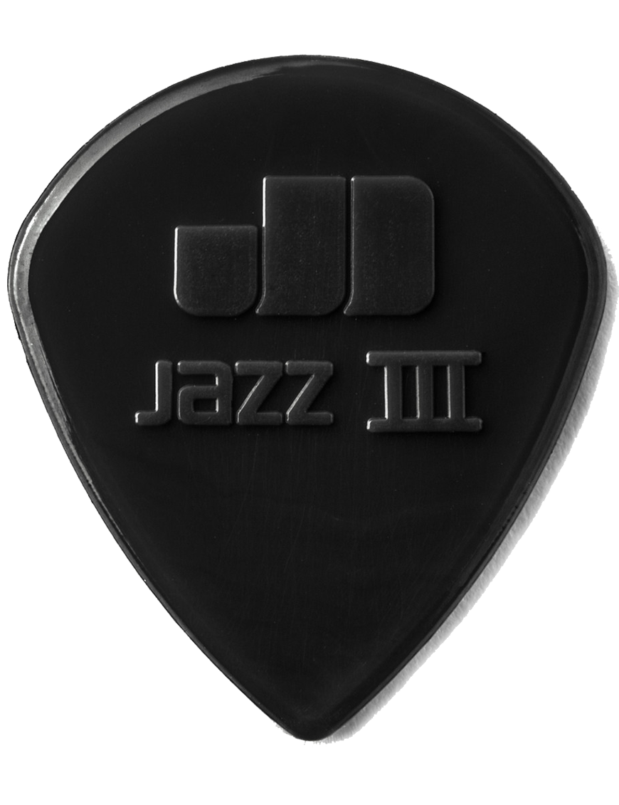 Dunlop® 47-3S Uñetas Nylon Jazz III Stiffo Calibre: 1.38mm Negro | 6 Unidades