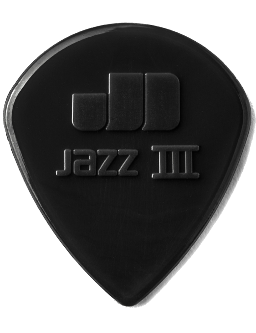 Dunlop® 47-3S Uñetas Nylon Jazz III Stiffo Calibre: 1.38mm Negro | 6 Unidades