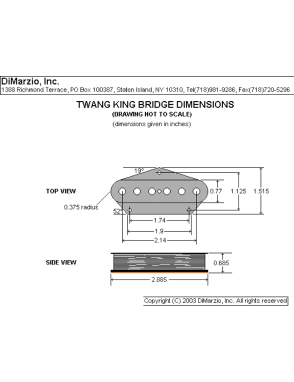 DiMarzio® DP172 Twang King™ Tele® Cápsulas Guitarra Eléctrica Neck Single Coil Black Metal