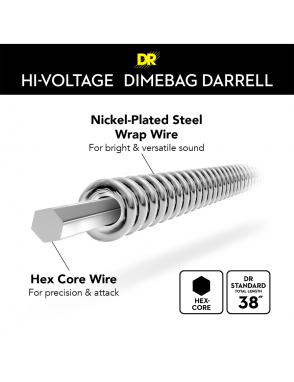 DR Dimebag Darrell Hi-Voltage 9-50 Cuerdas Guitarra Eléctrica 6 Cuerdas Signature