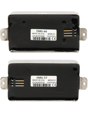 EMG® 57/66 SET Cápsulas Guitarra Eléctrica Humbucker Kit Montaje | Brushed Black Chrome