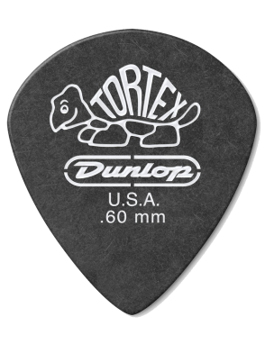Dunlop® 482 Uñetas TORTEX® Pitch Black JAZZ III Calibre: .60mm Negro | 12 Unidades