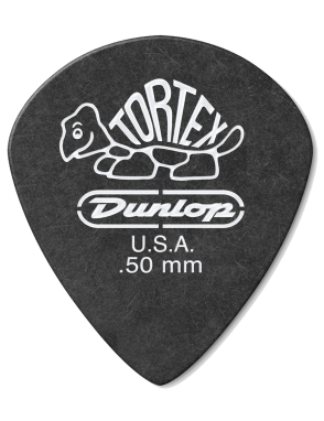 Dunlop® 482 Uñetas TORTEX® Pitch Black JAZZ III Calibre: .50mm Color: Negro | 12 Unidades