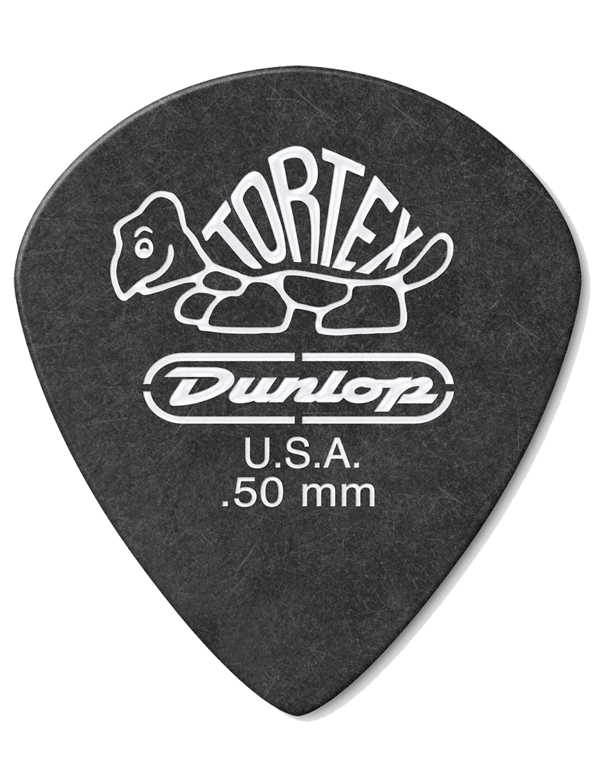 Dunlop® 482 Uñetas TORTEX® Pitch Black JAZZ III Calibre: .50mm Color: Negro | 12 Unidades