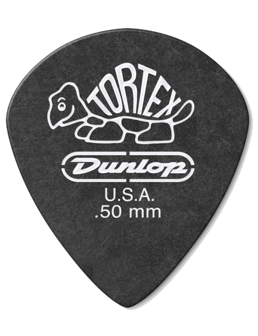 Dunlop® 482 Uñetas TORTEX® Pitch Black JAZZ III Calibre: .50mm Color: Negro | 12 Unidades