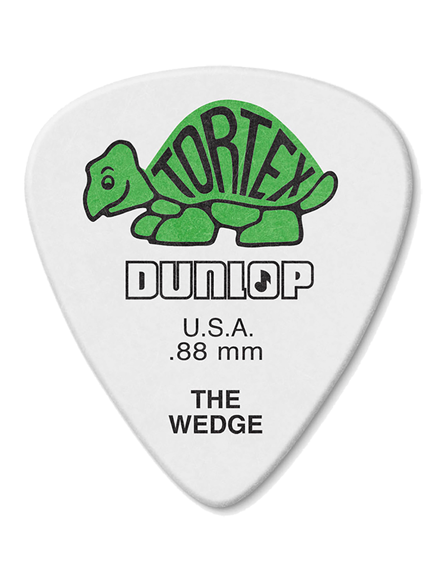 Dunlop® 424 Uñetas Tortex® Wedge Calibre: .88 mm Color: Verde | 12 Unidades