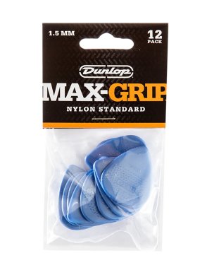 Dunlop® 449 Uñetas Max-Grip® Calibre: 1.50mm  Azul | 12 Unidades