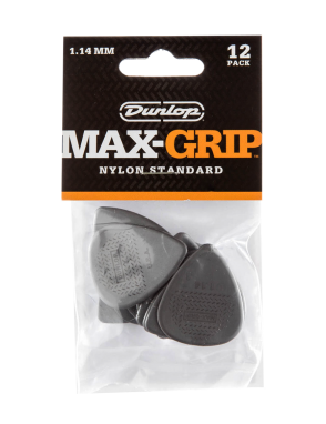 Dunlop® 449 Uñetas Max-Grip® Calibre: 1.14mm Gris | 12 Unidades