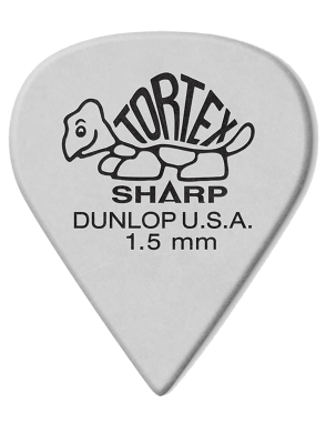 Dunlop® 412 Uñetas Tortex® Sharp Calibre: 1.50mm Blanco | 72 Unidades