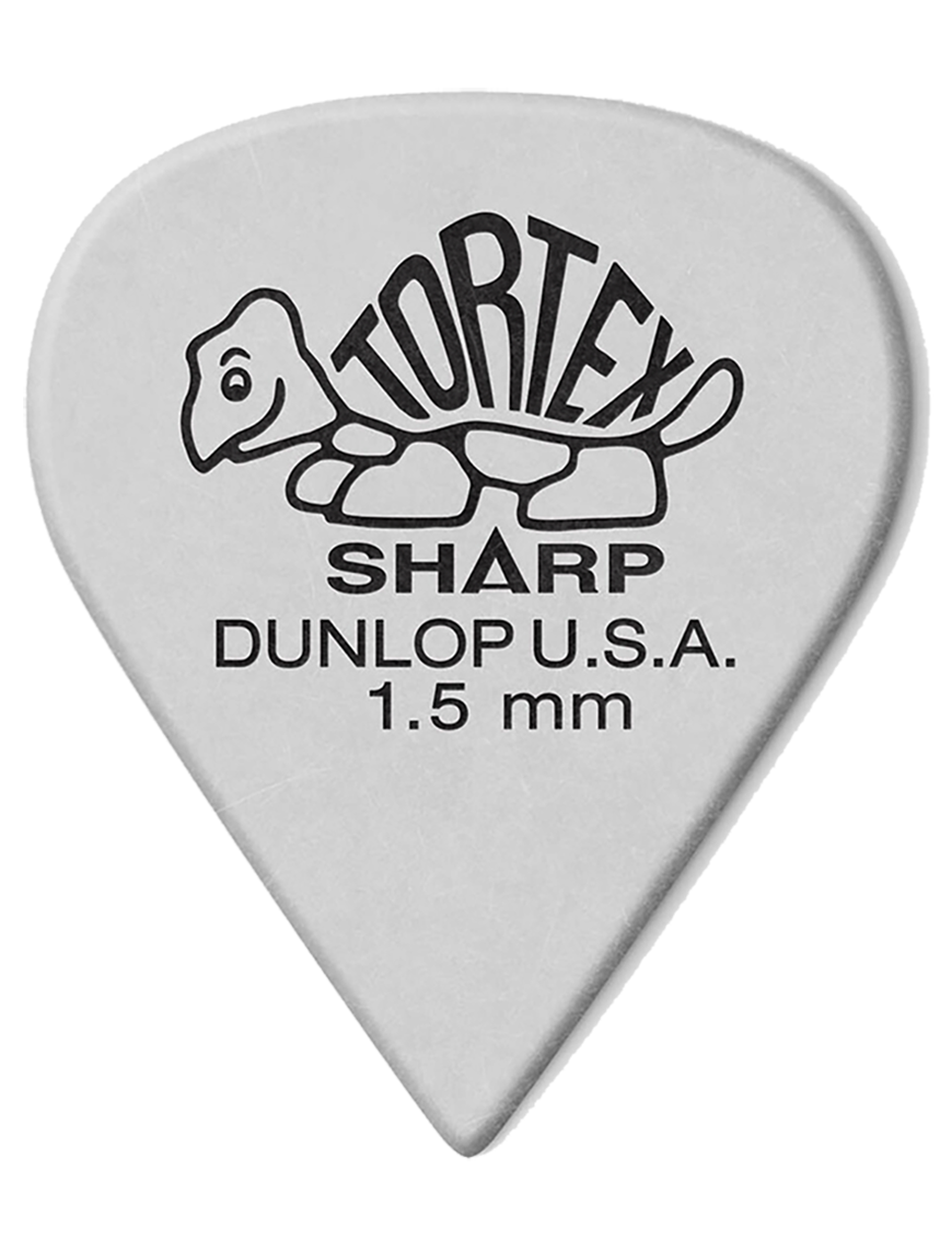 Dunlop® 412 Uñetas Tortex® Sharp Calibre: 1.50mm Blanco | 12 Unidades