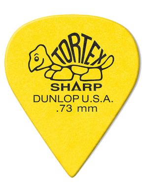 Dunlop® 412 Uñetas Tortex® Sharp Calibre: .73mm Amarillo | 72 Unidades