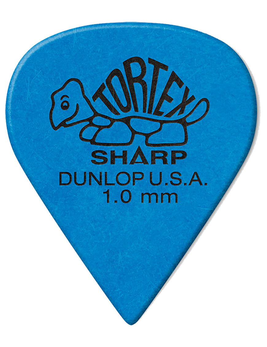 Dunlop® 412 Uñetas Tortex® Sharp Calibre: 1.00mm Azul | 12 Unidades