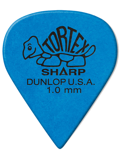 Dunlop® 412 Uñetas Tortex® Sharp Calibre: 1.00mm Azul | 12 Unidades