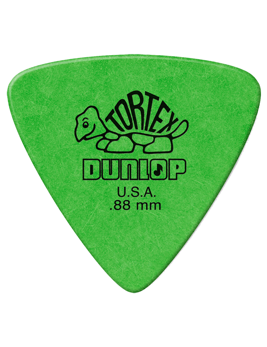 Dunlop® 431 Uñetas Tortex® Triangle Calibre: .88mm Verde | 6 Unidades