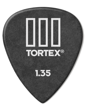 Dunlop® 462 Uñetas Tortex® TIII Calibre: 1.35 mm Negro | 12 Unidades
