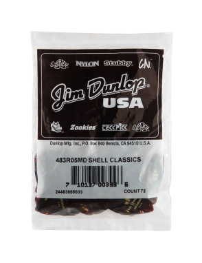 Dunlop® 483 Uñetas Celuloide Jim Dunlop® Calibre: Medium Shell Classics | 72 Unidades