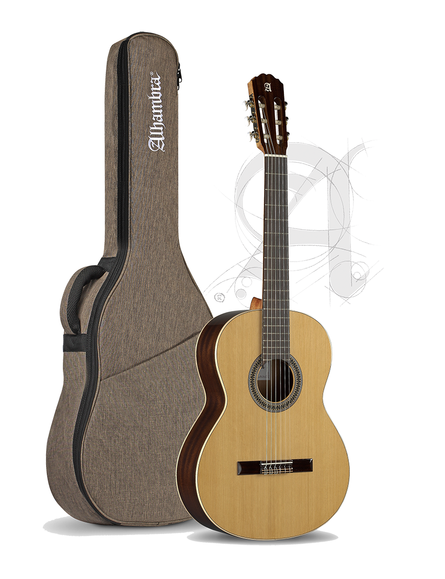 Alhambra® 2C Guitarra Clásica Estudio Natural con Funda