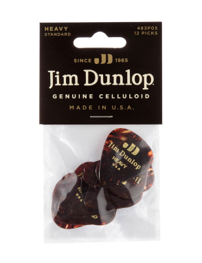 Dunlop® 483 Uñetas Celuloide Jim Dunlop® Shell Classic Calibre: Heavy | 12 Unidades