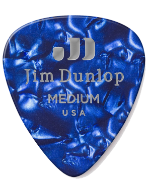 Dunlop® 483 Uñetas Celuloide Jim Dunlop® Azul Perlado Calibre: Medium | 12 Unidades