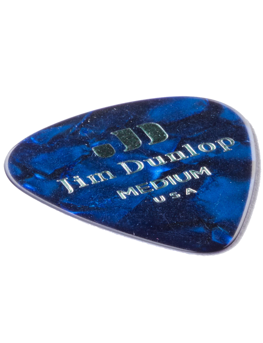 Dunlop® 483 Uñetas Celuloide Jim Dunlop® Azul Perlado Calibre: Medium | 12 Unidades