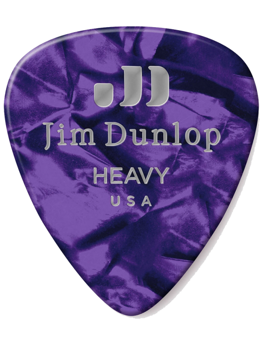Dunlop® 483 Uñetas Celuloide Jim Dunlop® Púrpura Perlado Calibre: Heavy | 12 Unidades