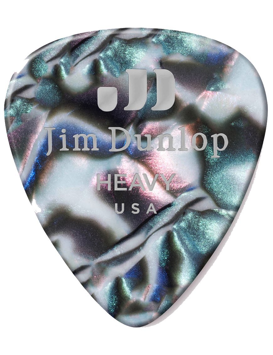 Dunlop® 483 Uñetas Celuloide Jim Dunlop Abalón Calibre: Heavy | 12 Unidades