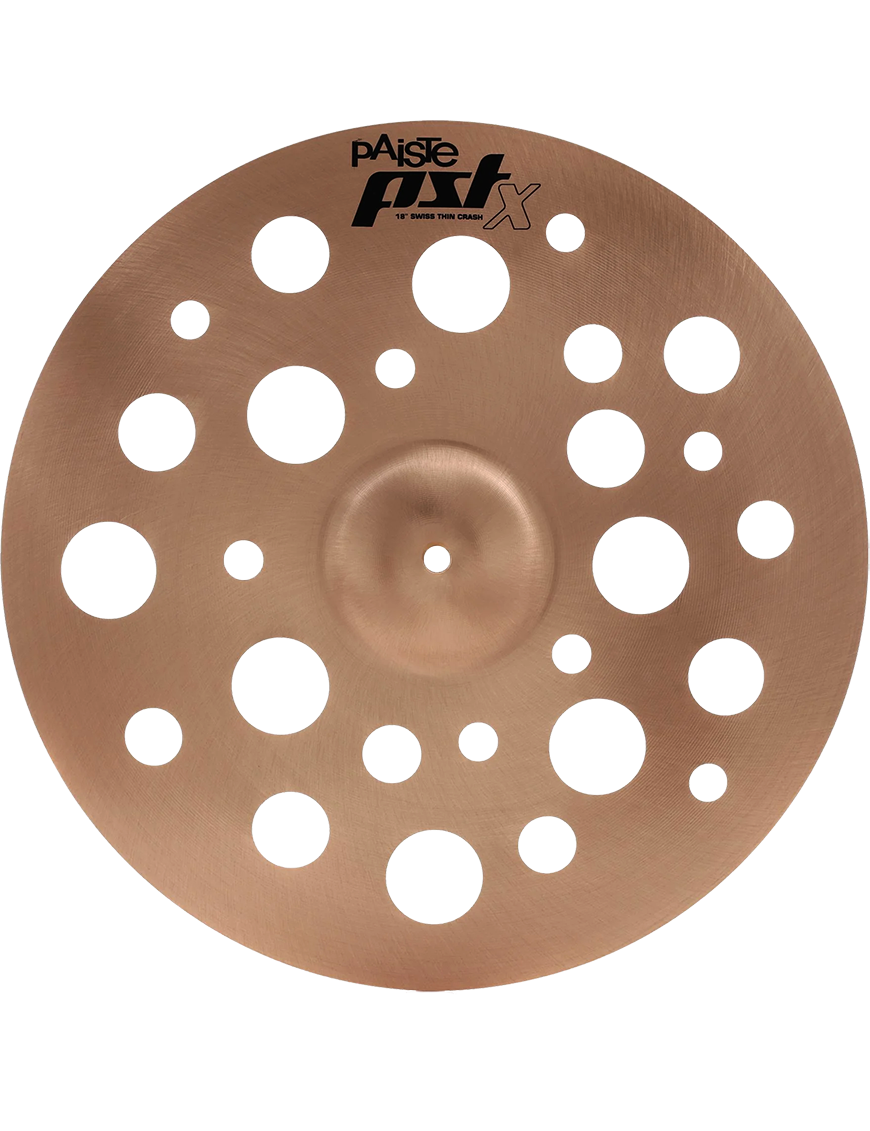 Paiste® PSTX Platillo Crash Swiss Medium 18" Efectos