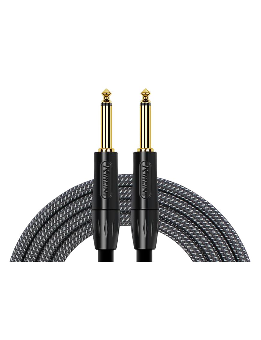 KIRLIN® IWB201 Cable Instrumentos Premium Plus 1Plug ¼" Recto a 1Plug ¼" Recto 3.60mt