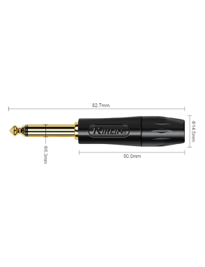 KIRLIN® IWB201 Cable Instrumentos Premium Plus 1Plug ¼" Recto a 1Plug ¼" Recto 3.60mt