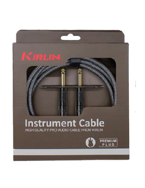 KIRLIN® IWB201 Cable Instrumentos Premium Plus 1Plug ¼" Recto a 1Plug ¼" Recto 6.10mt