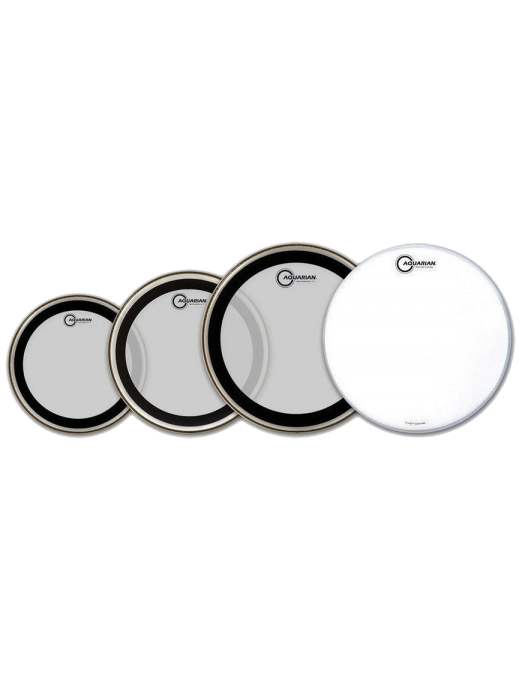 Aquarian Drumheads® PF-C PERFOMANCE II™ Parche Set Clear Prepack: PF 1x10"-PF 1x12"-PF 1x16"+TC1x14"