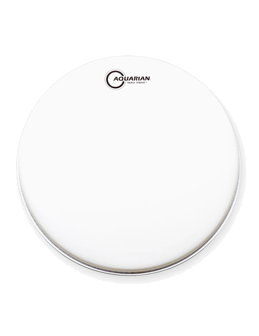 Aquarian Drumheads® TRP-13 TRIPLE THREAT™ Parche Caja 13" Texture Coated™ Blanco