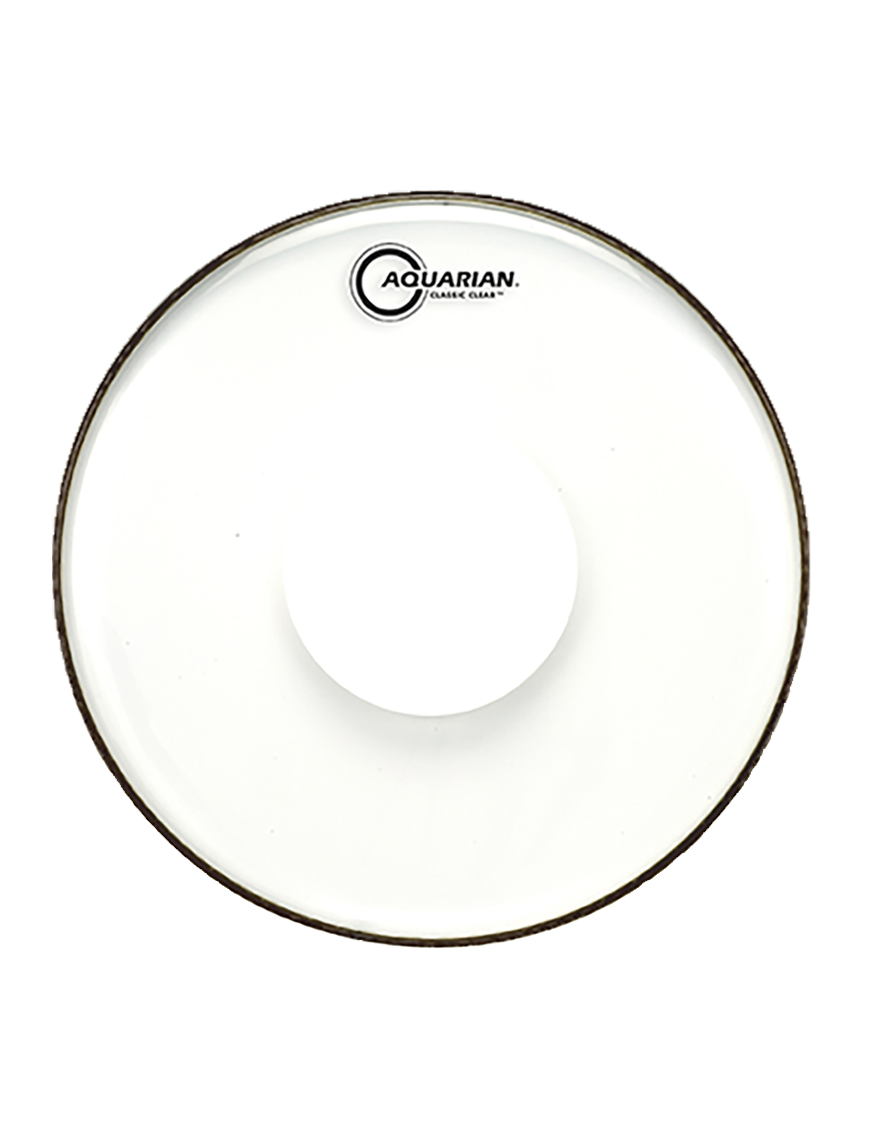 Aquarian Drumheads® CCPD-18B Classic Clear™ Parche Bombo 18" Power Dot™