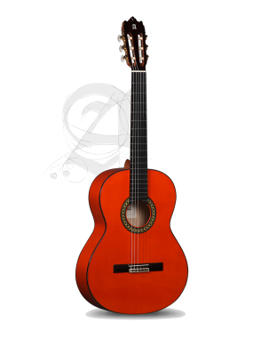 Alhambra® 4F Guitarra Flamenca Conservatorio Golpeador Funda Color: Anaranjado