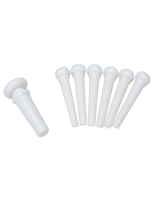 D'Andrea® Pin Puente Guitarra Acústica Set: 6 Color: Blanco