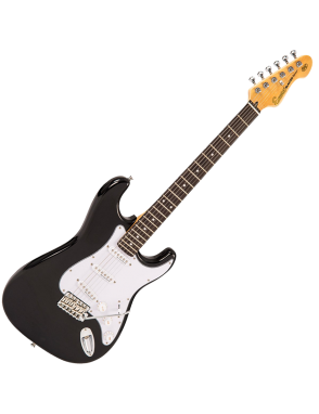 Encore® E6 Guitarra Eléctrica Strat® Vibrato Color: Gloss Black
