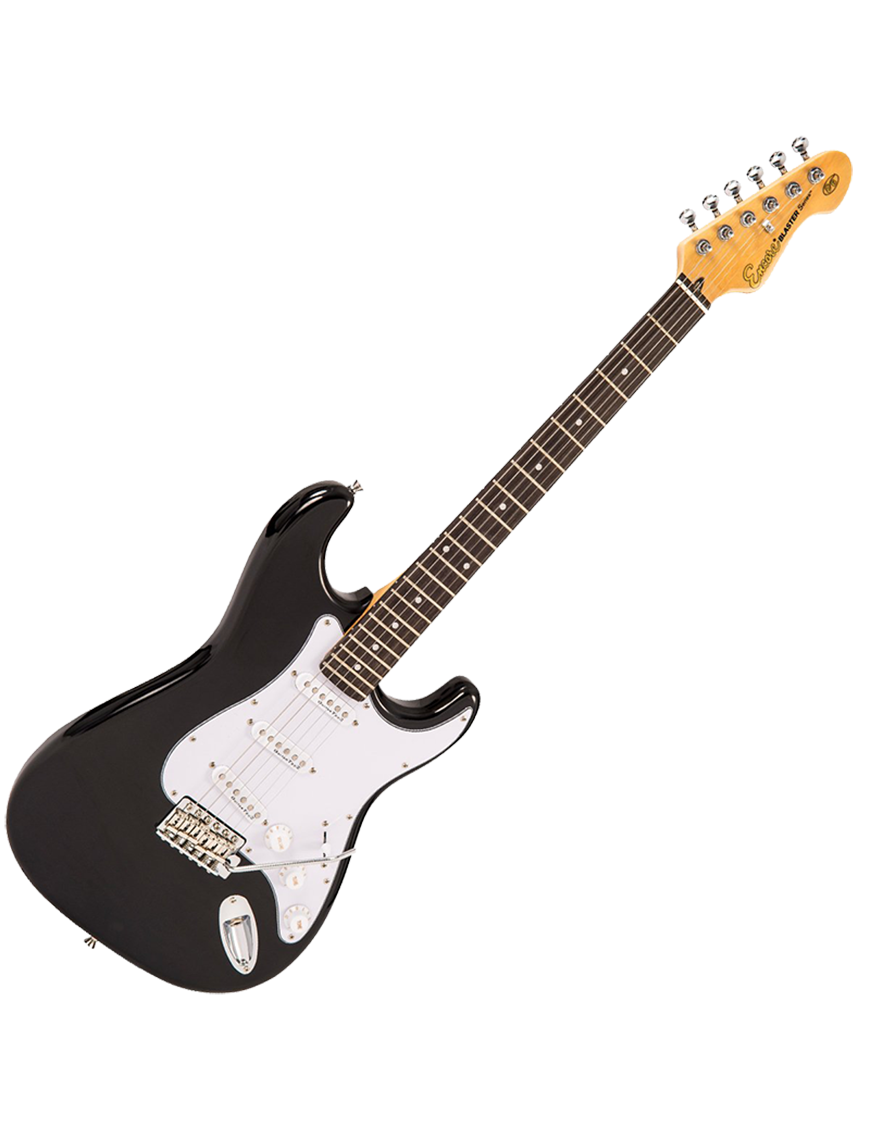 Encore® E6 Guitarra Eléctrica Strat® Vibrato Color: Gloss Black