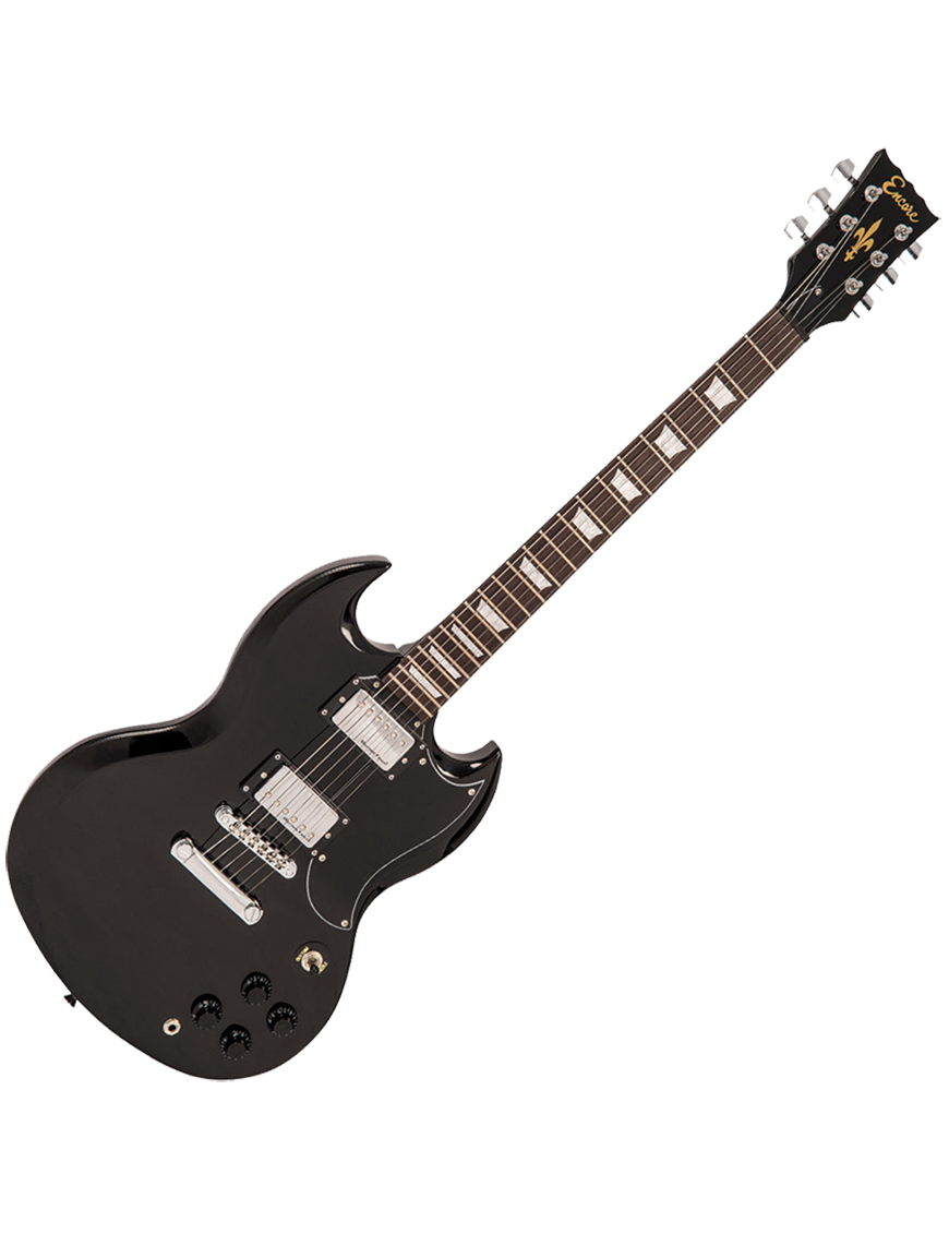 Encore® E69 Guitarra Eléctrica SG Color: Gloss Black