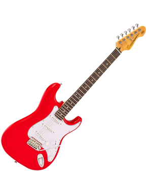 Encore® E6 Guitarra Eléctrica Strat® Vibrato Color: Gloss Red