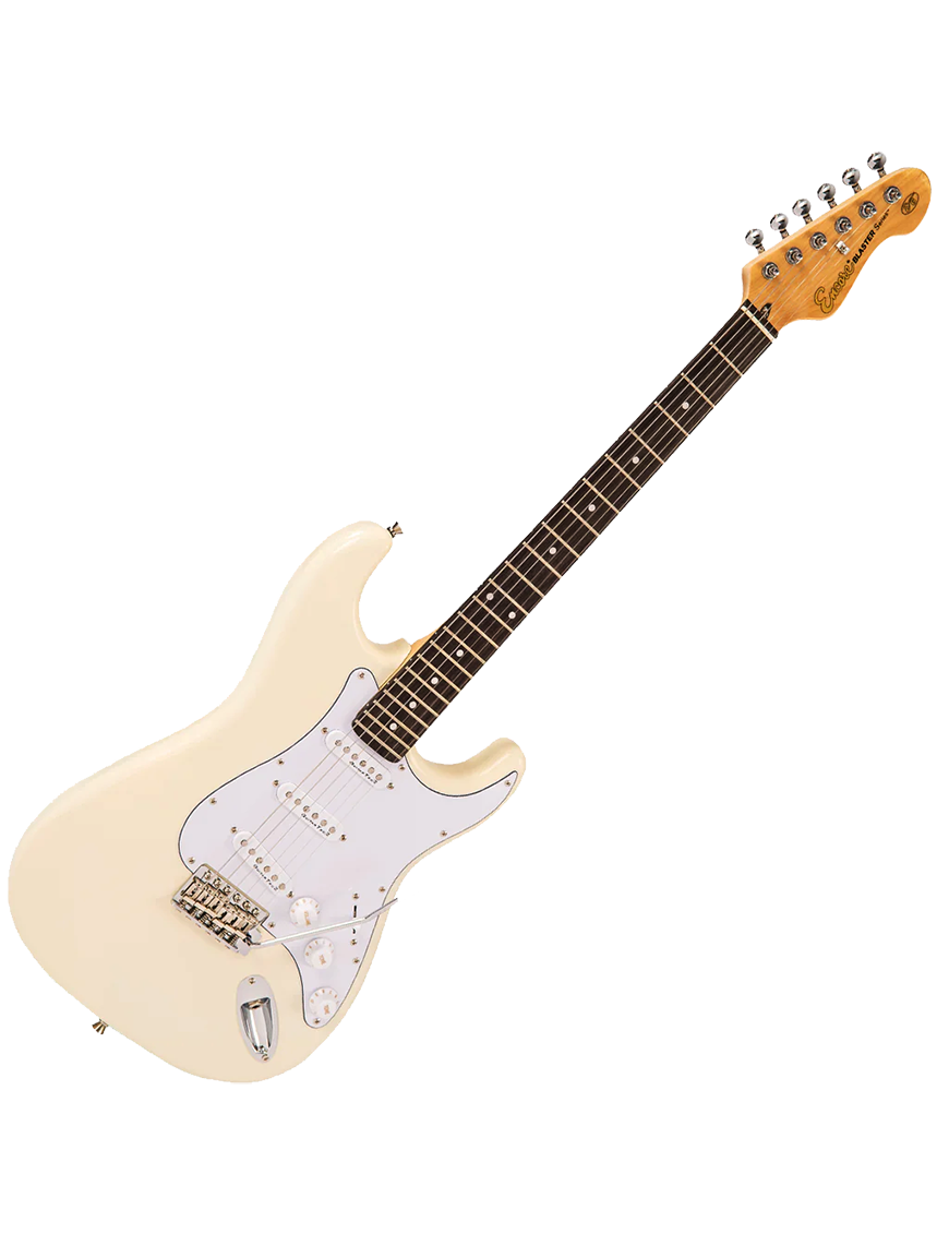 Encore® E6 Guitarra Eléctrica Strat® Vibrato Color: Vintage White