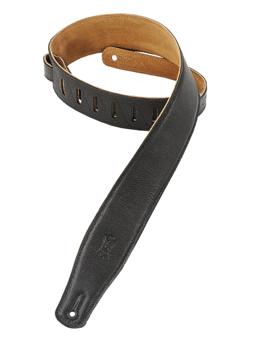 LEVY'S® M26GF Correa Guitarra Cuero Garment 6.4 cm Largo: 135cm | Black