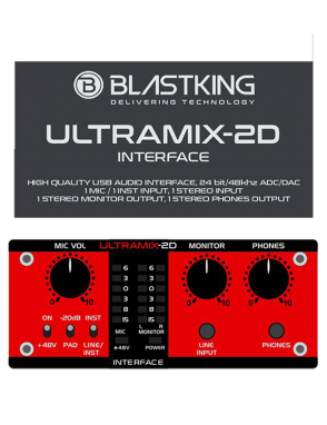 BLASTKING® ULTRAMIX-2D Interfaz Audio STUDIO