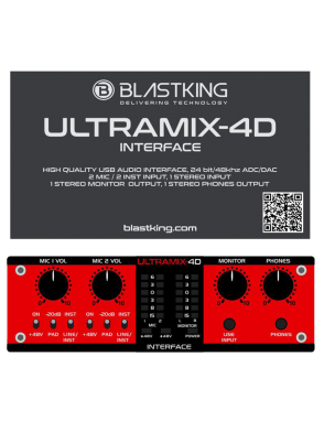BLASTKING® ULTRAMIX-4D Interfaz Audio STUDIO