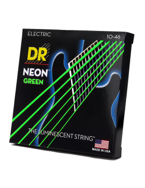 DR NEON™ GREEN 10-46 Cuerdas Guitarra Eléctrica 6 Cuerdas Color: Verde