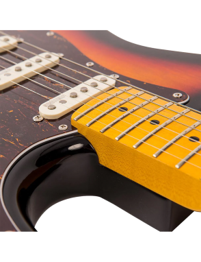Vintage® V6M Guitarra Eléctrica SSS Maple Tremolo | Sunset Sunburst