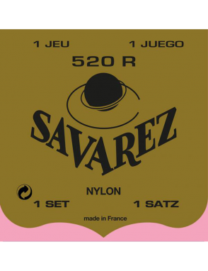 SAVAREZ® 520R Cuerdas Guitarra Clásica Nylon Dorada Tensión Normal