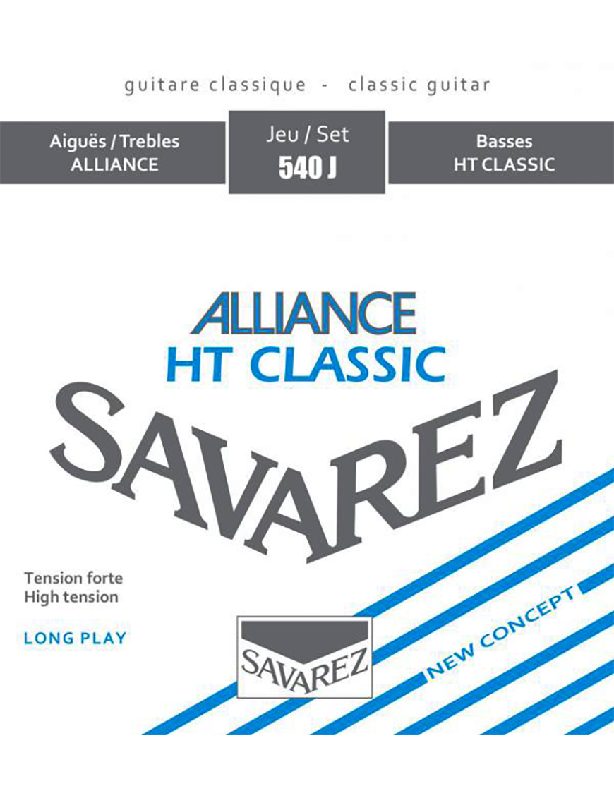 SAVAREZ® 540J Cuerdas Guitarra Clásica Nylon Alliance Carbono Tensión Alta